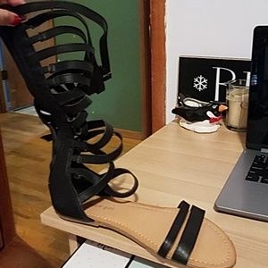 Black Gladiator Sandals